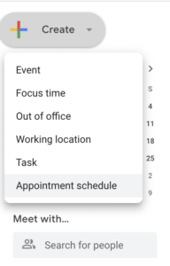 'Create' button: What Has Changed? New Policy from Google Calendar