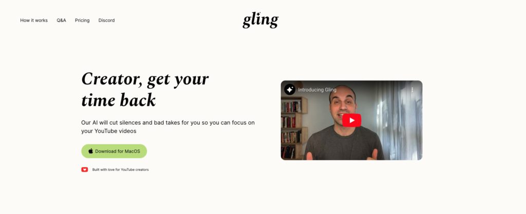 Gling: AI Video Editing