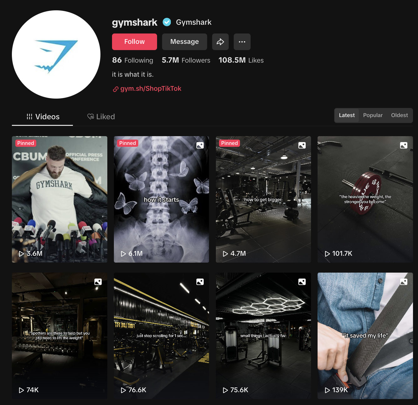 gymshark-tiktok-content-strategy