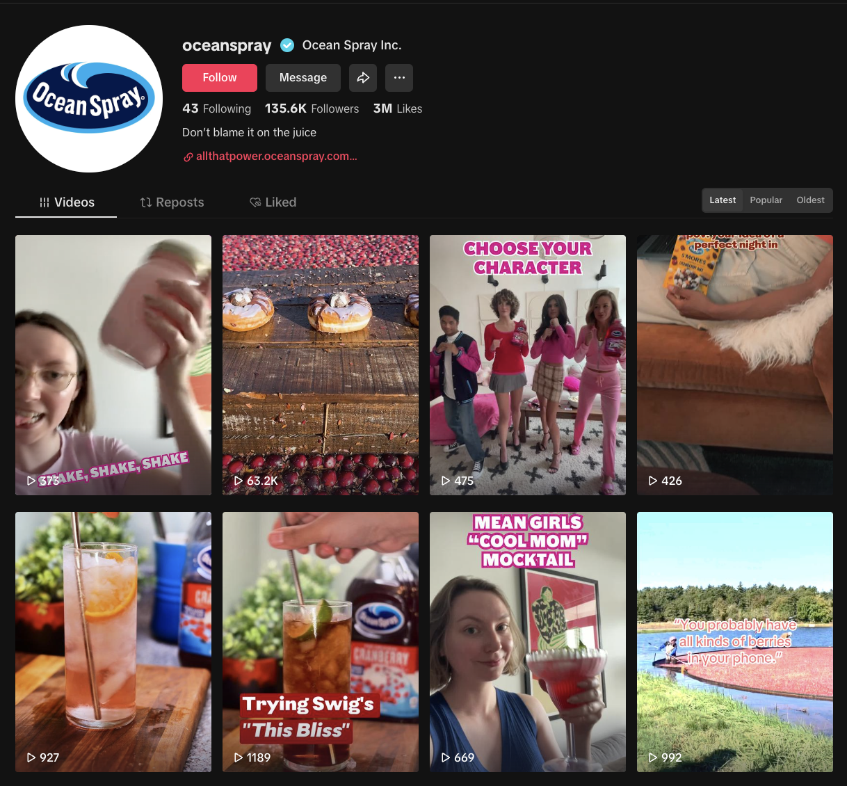 ocean-spray-tiktok-content-strategy