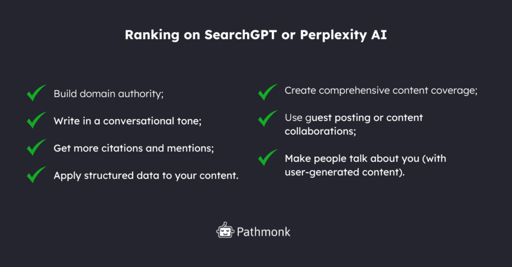 How to rank on searchGPT and Perplexity AI