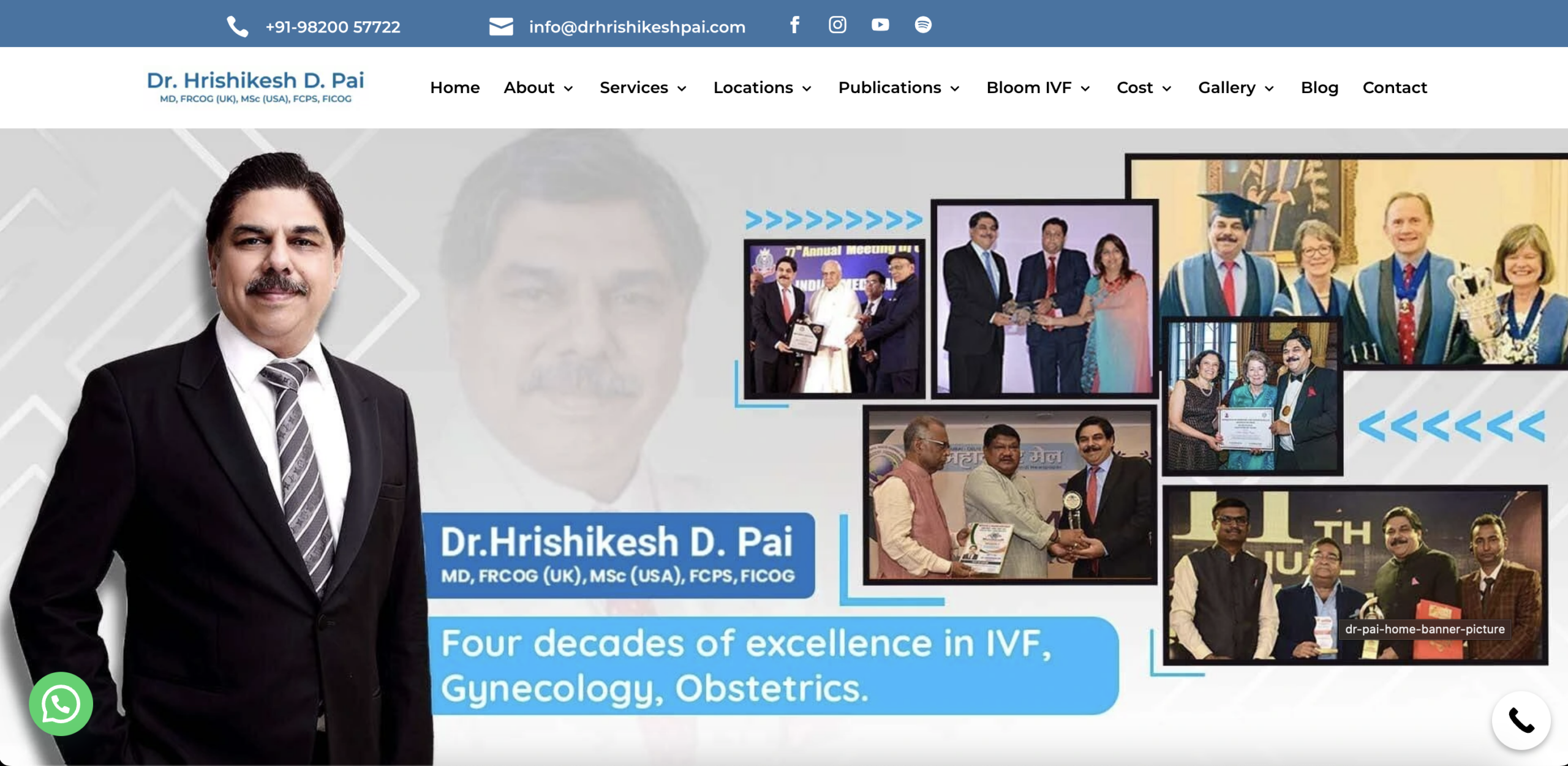 Dr. Hrishikesh D. Pai website preview