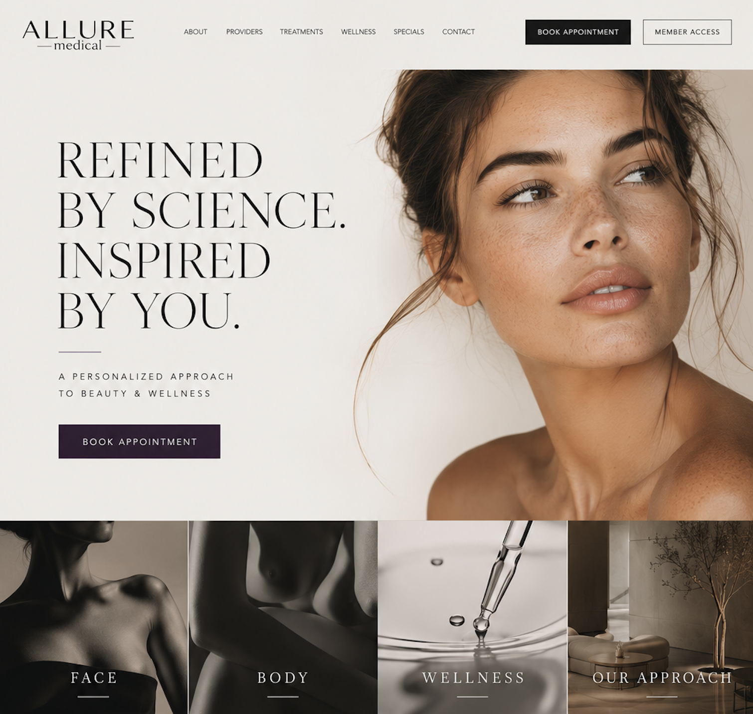 Allure Medical website powered by Pathmonk